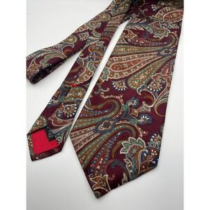 Zianetti Italian Silk Collection Men's Burgundy Paisley Necktie
